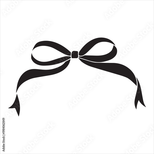 ribbon illustration bow silhouette vector logo holiday icon gift outline satin decoration celebration birthday silk tie elegant accessory fashion shape decorative knot tied for vector graphic
