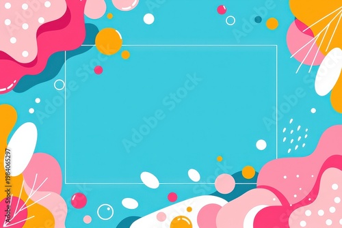カラフルな抽象的背景とフレーム