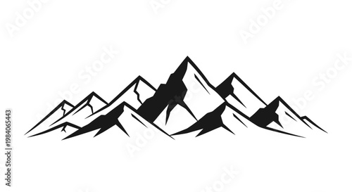 Stylized mount.ain range graphic illustration