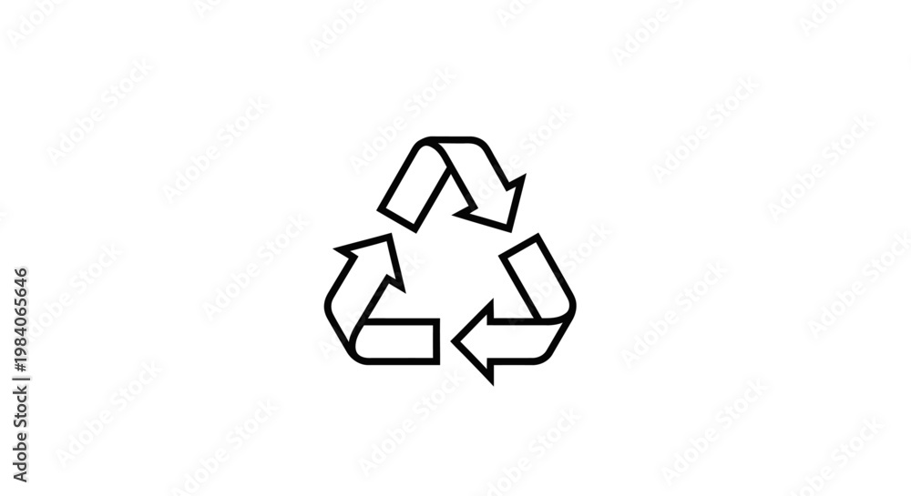 Obraz premium Recycling symbol on a white background.
