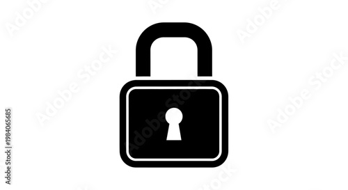 Black padlock icon representing security and privacy.
