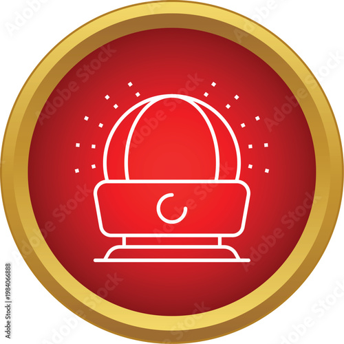 Red alarm flasher light icon indicating caution and urgent alert