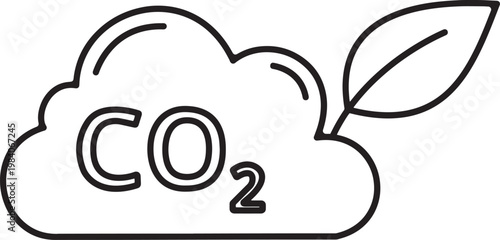 Carbon dioxide cloud a symbolic representation of greenhouse gas emissions and climate change