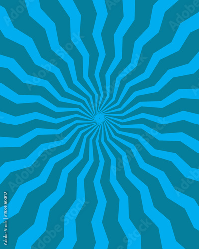 Circus background with spiral colurful rays. Vintage radial sunburst pattern with dynamic beams. Retro carnival, circus tent, summer fair or chapiteau style backdrop for posters, banners