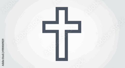 Christian cross symbol on white background