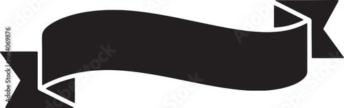 Black ribbon banner for text and labels.
