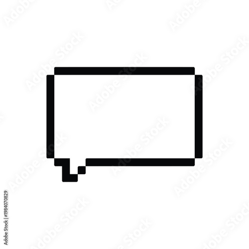 Plain vector of a speech bubble with a protruding tail on the left side.