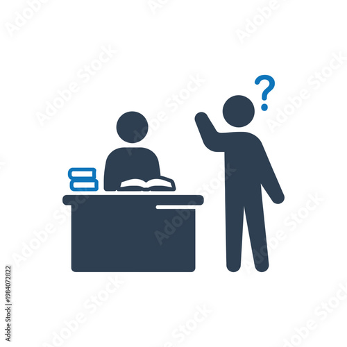 Librarian Reference Help Desk Icon