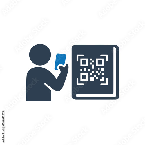 Digital Book QR Scanning Icon