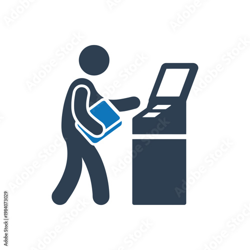 Automated Self Service Library Checkout System Icon