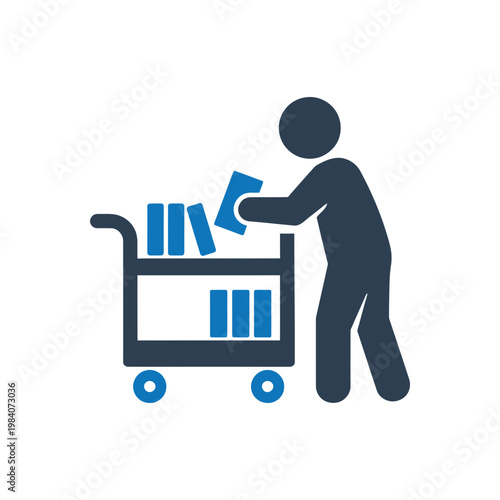 Book Collection and Transport Icon