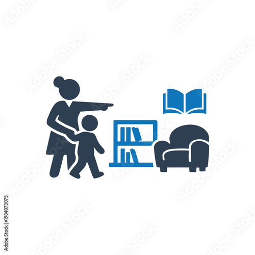 Childrens Storytime Reading Icon