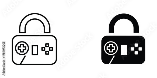 Locked gaming controllers symbolizing secure video game access or parental controls