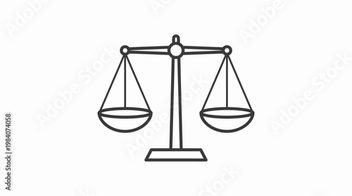 Scales of justice balance equality.