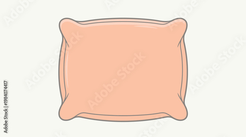 Soft Peach Colored Square Pillow.