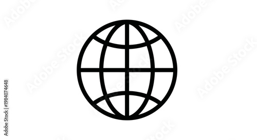 Globe Icon Symbol Earth Map.