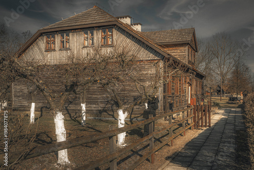 Old buildings in Sieradz, Poland.