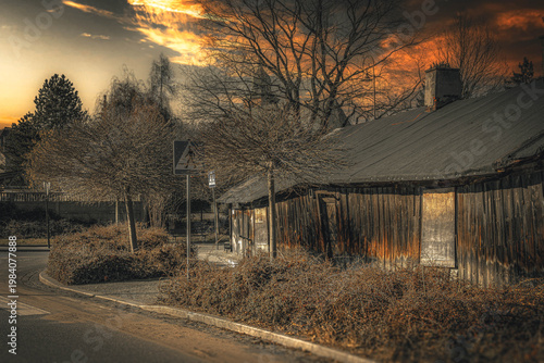 Old buildings in Sieradz, Poland.