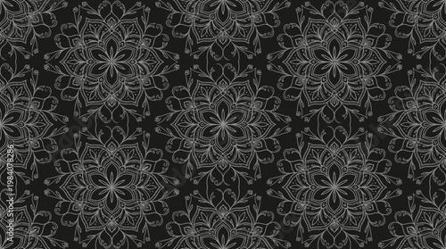 Intricate symmetrical mandala pattern texture suitable for seamless backgrounds and design projects.
