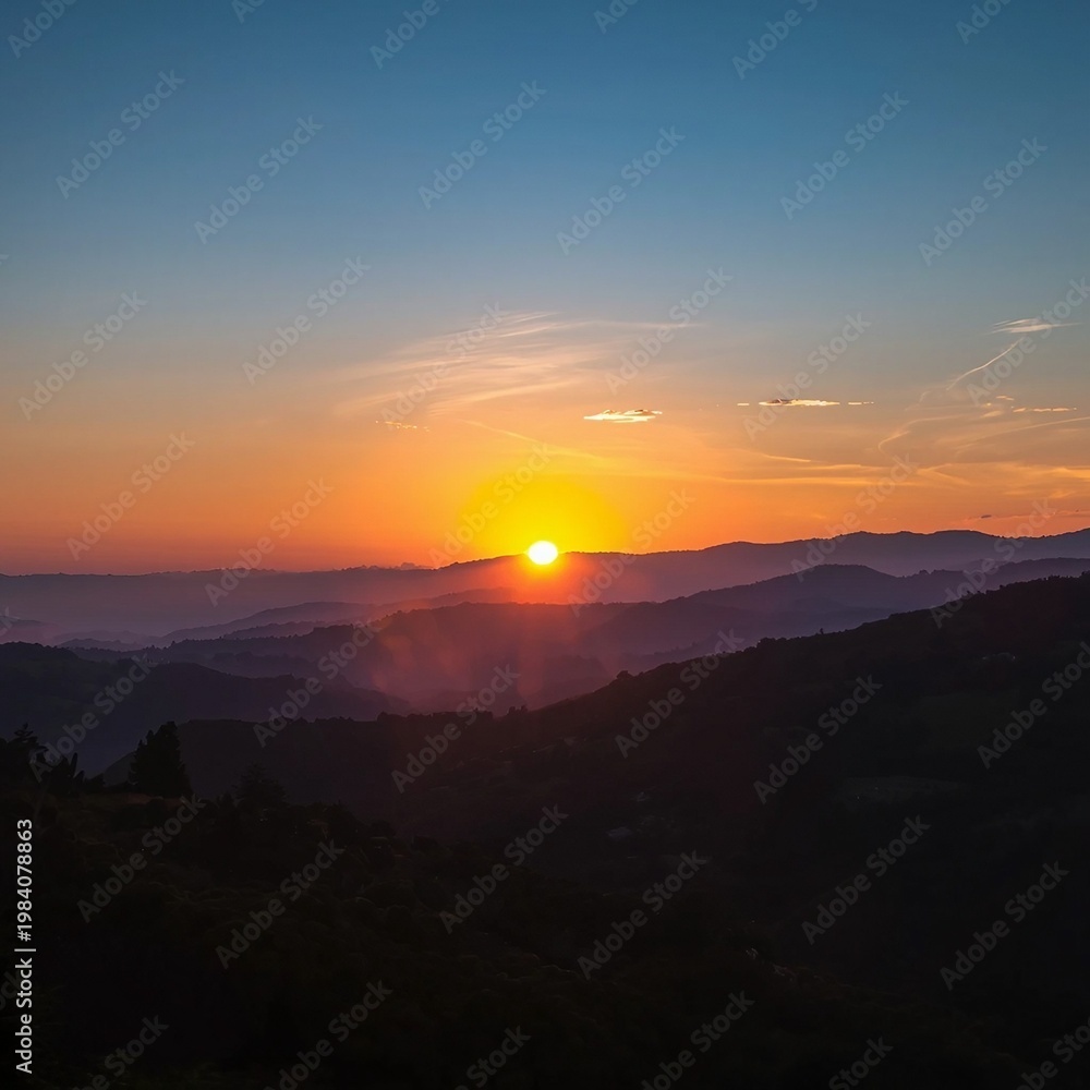 Obraz premium sunset in the mountains