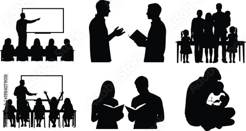 Professional Hair Salon Equipment Set Featuring Detailed Black Line Art Icons of Scissors, Combs, Hair Dryer, and Spray Bottle for Beauty Parlor Graphic Designs