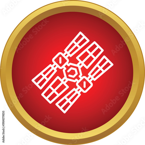 International space station icon representing space exploration