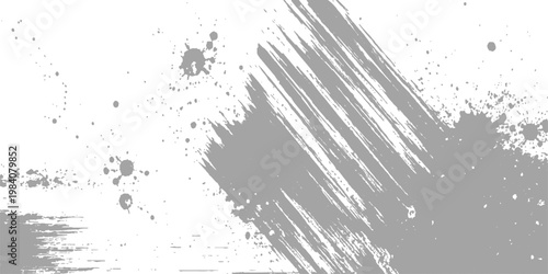 Abstract gray ink brush stroke, evokes artistic expression, suitable for backgrounds or design elements. A splash of artistic texture and aesthetic.