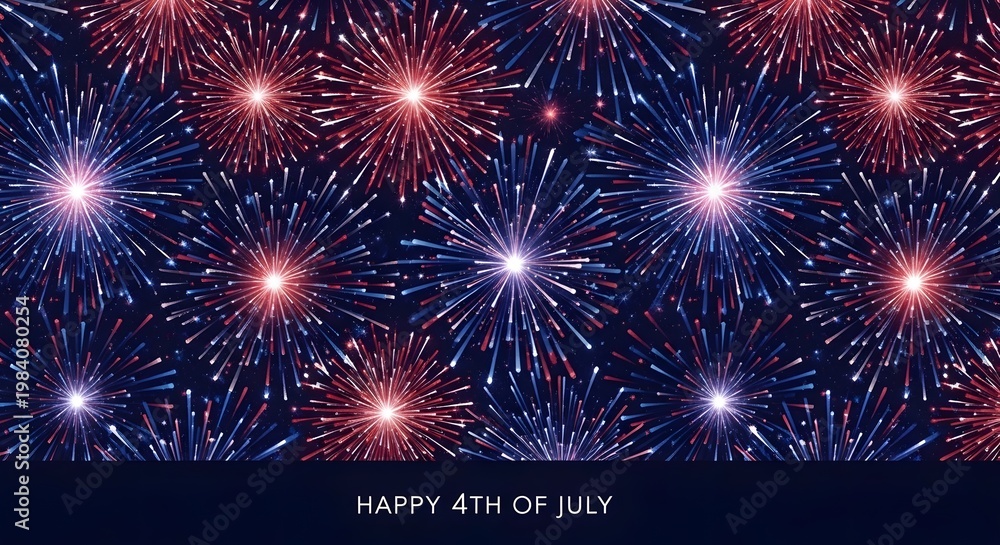 Fototapeta premium Spectacular fireworks display happy independence day usa celebration a patriotic night sky