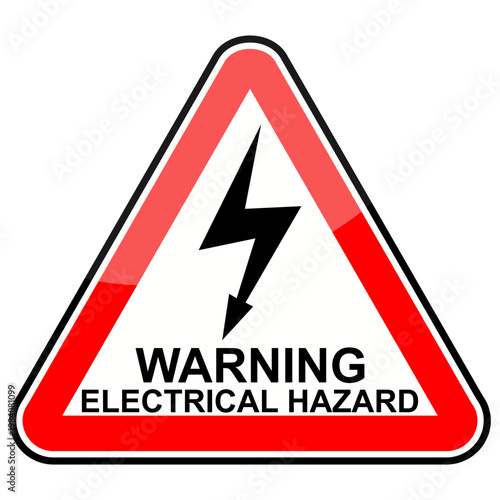 Warning, Electrical Hazard, sign vector