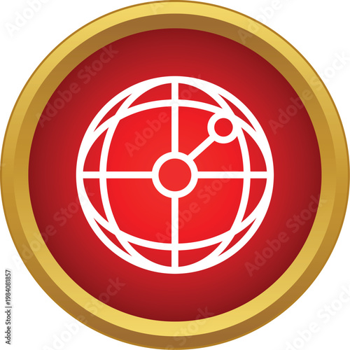 Global network representing location tracking and target finding on a red button