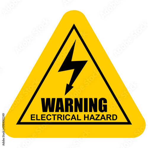 Warning, Electrical Hazard, sign vector
