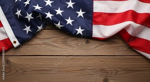 Happy independence day usa stunning american flag on wood patriotic 4th of july celebration