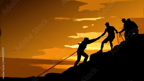 silhouette of a man on a mountain top