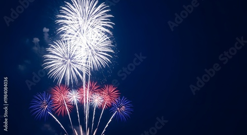 Spectacular fireworks display celebrating happy independence day usa a patriotic night sky
