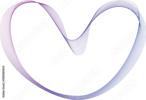 ピンクを基調としたハートマーク型のグラフィック