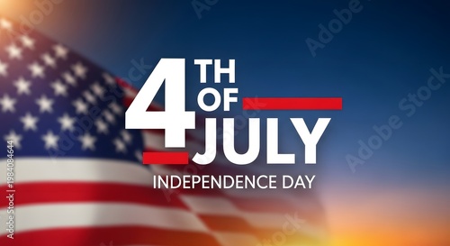 Happy independence day usa festive 4th of july celebration with american flag background