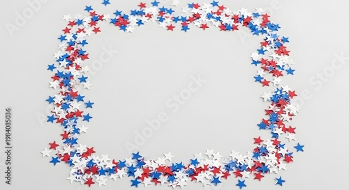 Happy independence day usa vibrant patriotic celebration with colorful confetti and festive american holiday design