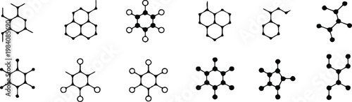 molecule skeletal formula collection aromatic ring and substituent