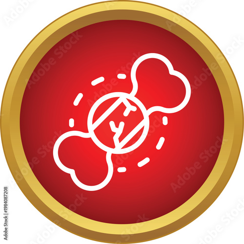 Broken bone icon indicating a skeletal fracture and orthopedic injury