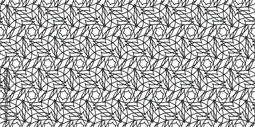 Abstract geometric seamless pattern intricate black line art design for backgrounds and textiles modern minimalist vector illustration vector illustration