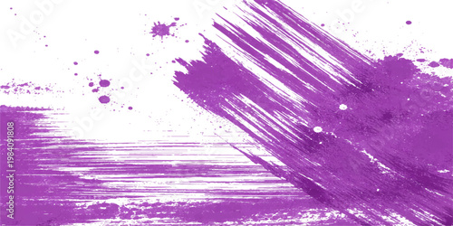 Abstract stroke of paint that captures the artistic flair and dynamism with purple color, a visual representation of energy, brushstroke.