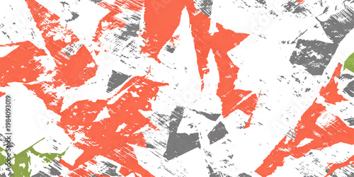 Abstract modern art painted with eye-catching textures and bold colors, which creates a visually stimulating and dynamic composition. 