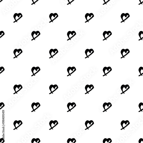 Seamless pattern with hand drawn heart doodle for decorative print, wrapping paper, greeting cards and fabric