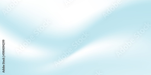 Minimalist abstract background with a smooth gradient transition from light gray to soft turquoise aqua blue, background style