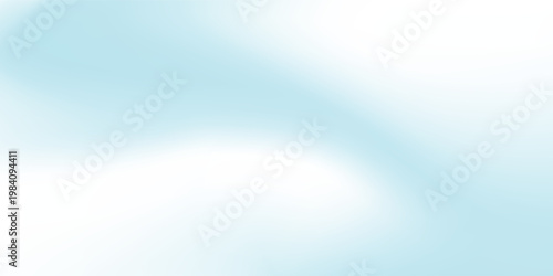 Minimalist abstract background with a smooth gradient transition from light gray to soft turquoise aqua blue,