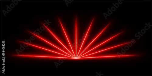 Abstract red star burst background design with bright orange fire energy and glowing light rays flash across dark cosmos space texture illustration