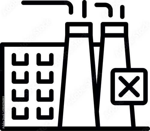 Industrial factory closing, representing unemployment, economic problems, and industry shutdown