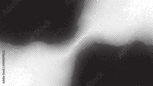 Abstract duality a stark contrast between grainy texture and solid black evoking a sense of digital noise and form