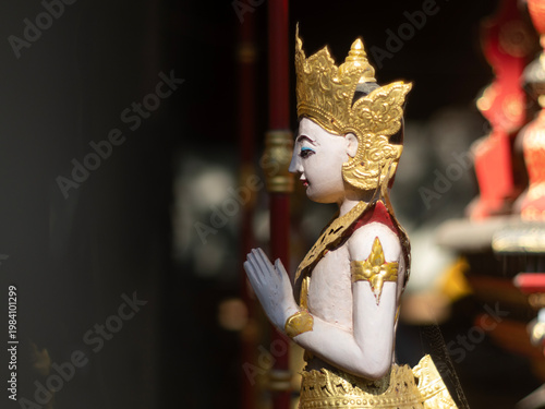 Beautiful angels in the temples of Thailand