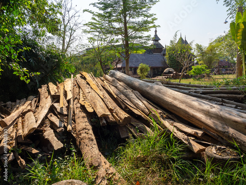 Wooden linear materials: unpainted boards and bar